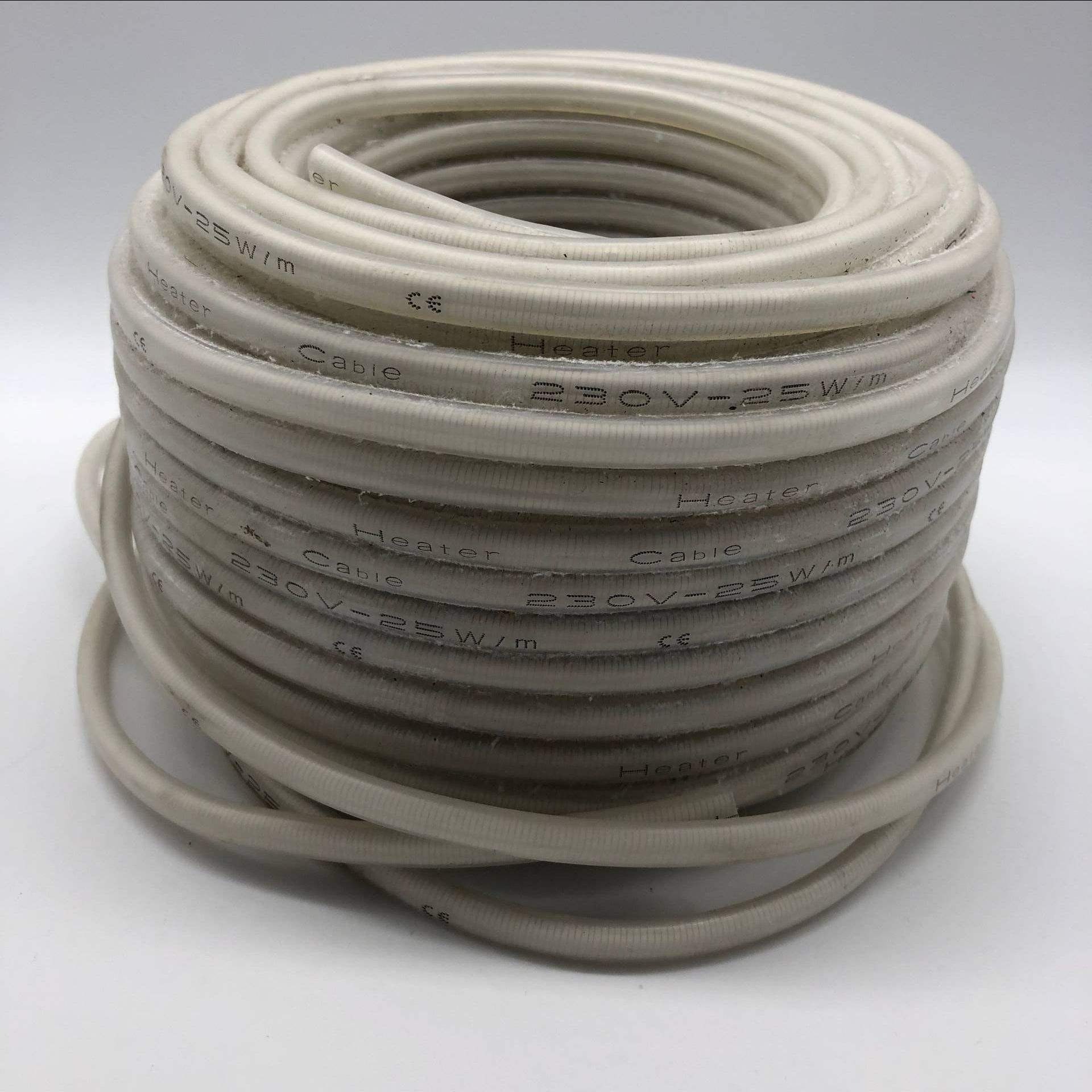 230V 30W/M Insulated Copper Heating Cable Flexible Parallel Silicone Rubber Coated Constant Wattage - Image 3